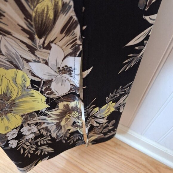 Susan Graver Size LP Maxi Dress Stretch Sleeveless Elastic Waist Black Floral‎ - Picture 8 of 11